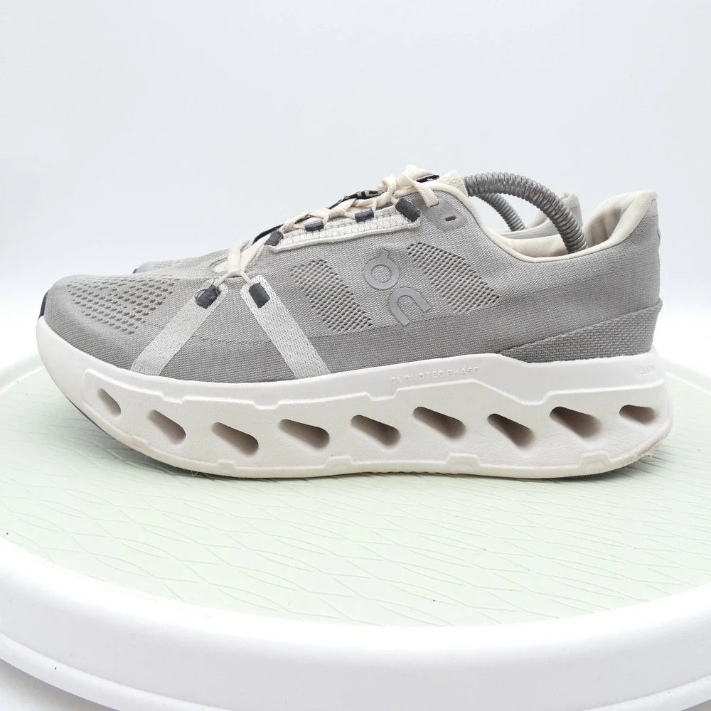 On Cloudsurfer Grey White Shoes Mens 10 CloudTec Phase Sneakers 3MD30090547